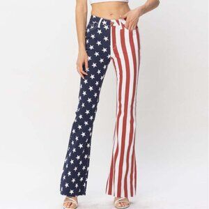 Judy Blue American Flag Print Flare